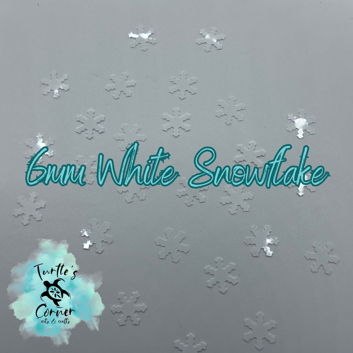 6mm White Snowflake