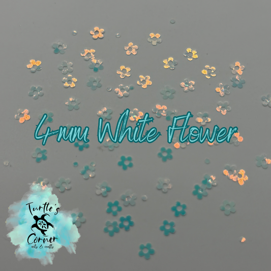 4mm White Flower