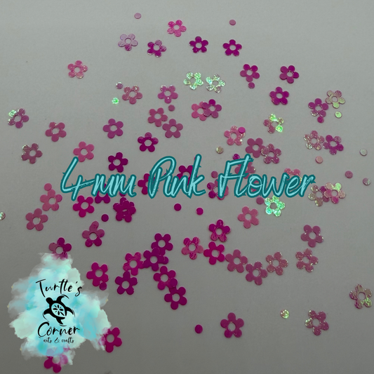 4mm Pink Flower