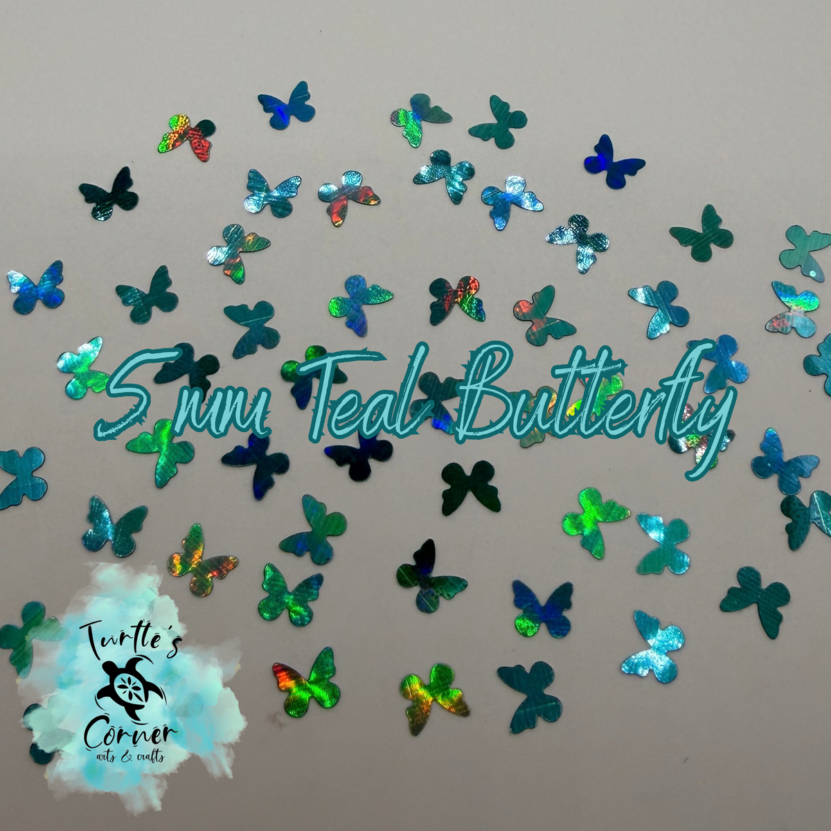 5mm Teal Butterfly